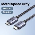 UGREEN HDMI 2.1 Cable 48Gbps Ultra High Speed 8K 60Hz Support Dynamic HDR eARC Dolby Atmos HDCP 3D Nylon Braided Cable for PS5 PS4 Xbox Roku TV HDTV Blu-ray Projector Laptop/PC/TV/Switch//Displayer.