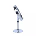 Makeup mirror-desktop round oval table mirror simple ladies household metal Rotating double-sided vanity mirror 6 inch.