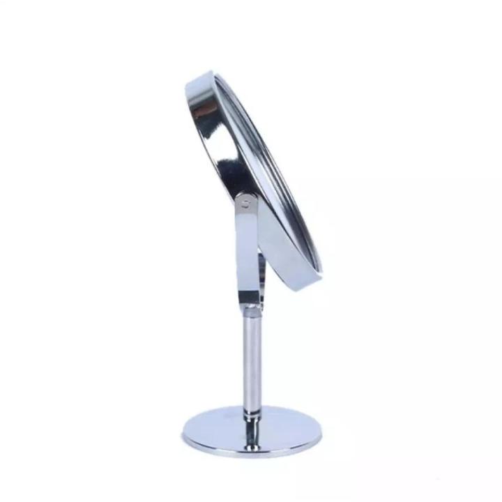 Makeup mirror-desktop round oval table mirror simple ladies household metal Rotating double-sided vanity mirror 6 inch