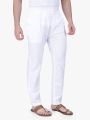 Stylish White Color Cotton Pant Pajama For Men.