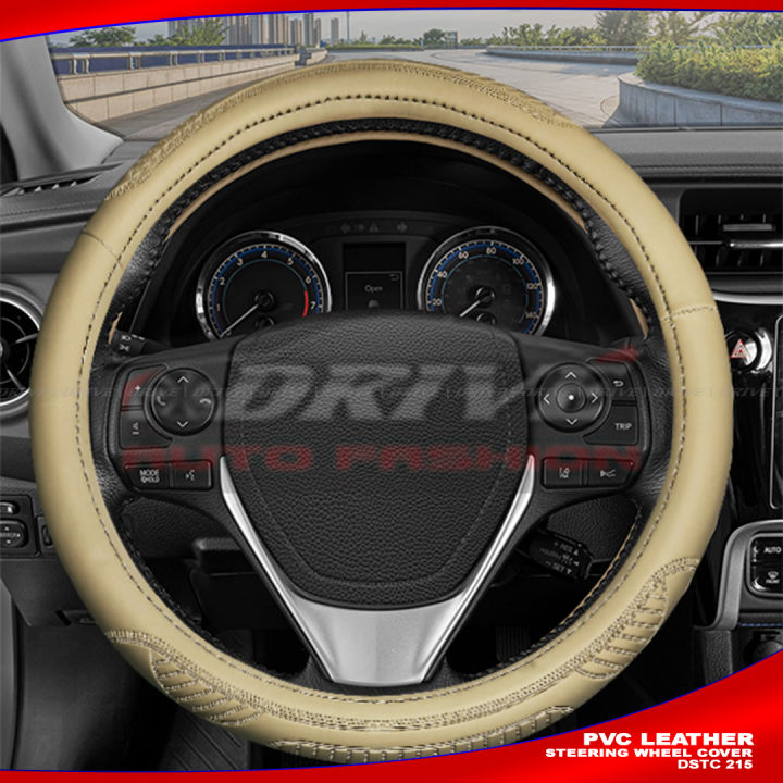 PVC%20Leather%20Steering%20Wheel%20Cover%20-%20Black%20AND%20BEIGE%20DSTC%20215%20-%20Image%205