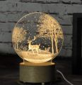 New Cute Snow Deer 3D LED Night Lights Neon Sign Lamp LED Desk Lamp Night Light Table Lamp. 
