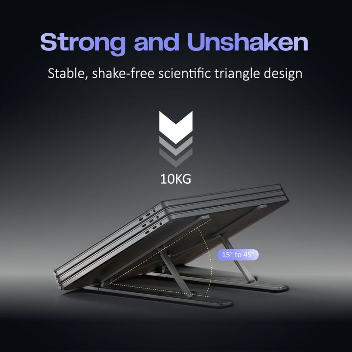 Laptop%20Stand%20Creative%20Folding%20Storage%20Bracket%20for%2010-17%20inch%20Tablets%20Notebook%20Laptop%20Premium%20Quality%20in%20Plastic%20-%20Image%203