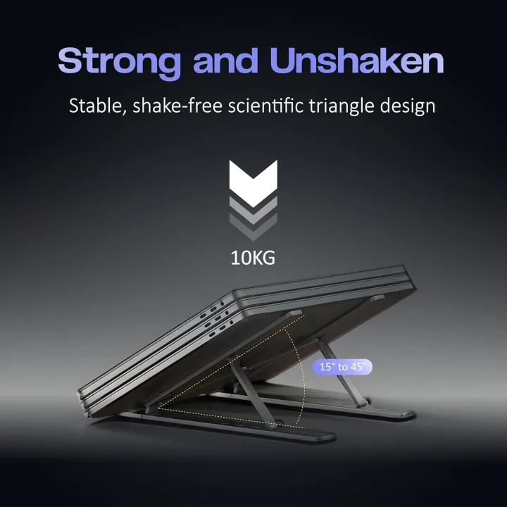 Laptop%20Stand%20Creative%20Folding%20Storage%20Bracket%20for%2010-17%20inch%20Tablets%20Notebook%20Laptop%20Premium%20Quality%20in%20Plastic%20-%20Image%203
