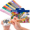 Sta Acrylic Paint Marker Pen 12 Colors Medium Point Tip Art Markers For Diy Glass, Ceramic, Rock, Wood, Canvas, Metal, Fabric, Highly Pigmented Acrylic Pens - Highlighter Pen. 