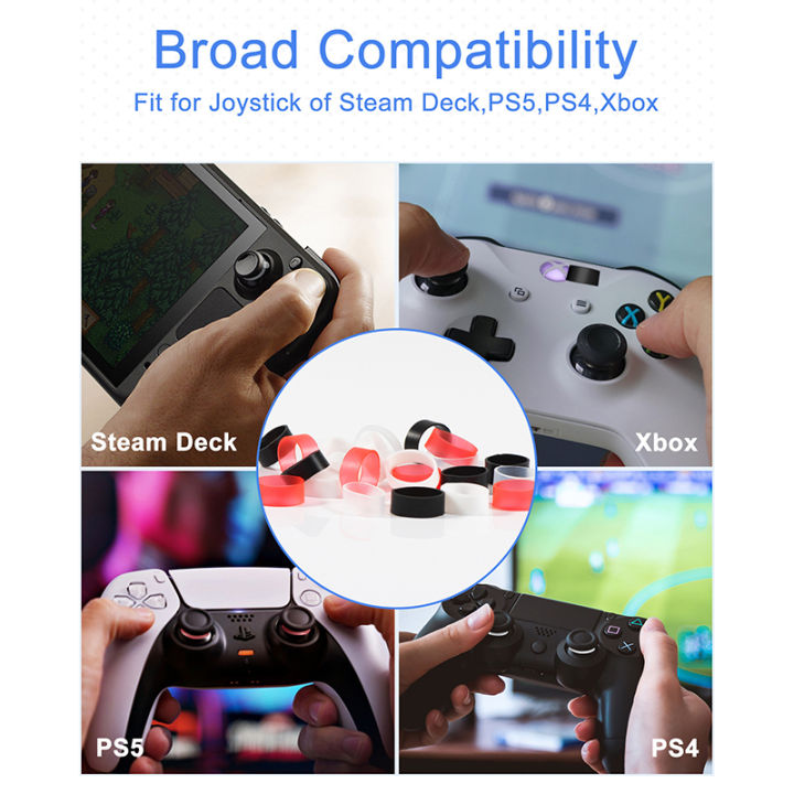 12PCS%20Gamepad%20Silicone%20Ring%20Protector%20Joystick%20Cycle%20Cover%20Elastic%20Protective%20Rocker%20Rubber%20Ring%20For%20PS5/%20PS4/%20Switch%20PRO%20Hudduo%20-%20Image%205