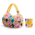 1 Pcs Foldable Storage Bag With Handle Portable Travel Handbags Supermarket Shopping Reusable Sling Pouch Large Capacity  Tote Zipper Bag. 
