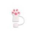 Cute 10mm Cat Paw Straw Cover Spill-Proof Reusable Straw Stopper Dust-Proof Straw Topper Party. 