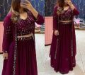 Georgette Stone Work Readymade Party Koti Lehenga for Women.