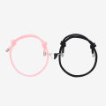 1Pair Love Magnetic Couple Bracelets Personality Simple Hand Woven Adjustable Hand Rope Valentine's Day Commemorative Gifts. 