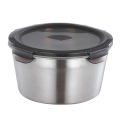 400ml/600ml/1100ml/2100ml Lunch Bowl Double Layer Smooth Surface Sealed Lid Anti-Rust Stainless Steel Classic Bowl for Office. 