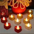 1Pcs Flameless LED Tea Candles Light Romantic Love Shape Candles Lights for Birthday Party Wedding Decoration.
