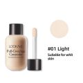 12ml Matte Foundation Cream - Long-Lasting Face Concealer with Dark Circle Correction, Liquid Texture for Seamless Coverage, Cosmetic Essential for Flawless Skin. 