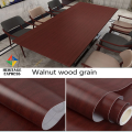 Elegant Wood Grain PVC Wall Sticker for Home Decor and Furniture Covering. 