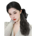 Wig Women's Long Hair Detachable Bow High Ponytail Grip TikTok Same Style Water Ripple Low Tie Wig Braid. 