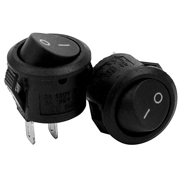 2x On/Off Self Latching Press Buttons Rocker for Car Auto Boat black