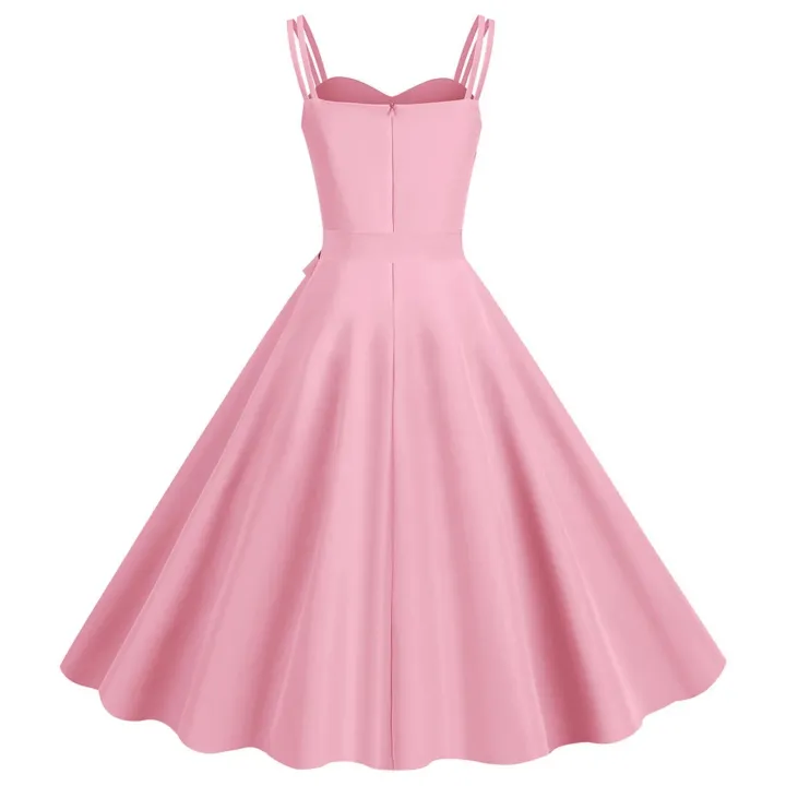 Female%20Robe%20Weddings%20As%20A%20Guest%20Formal%20Spaghetti%20Strap%20Large%20Hem%20Solid%20Midi%20Dresses%20With%20Bowknot%20Back%20Zipper%20Elegant%20Dress%20-%20Image%204