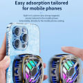 X76 Magnetic Mobile Phone Cooler Fast Cooling Phone Cooler Portable Phone Semiconductor Radiator Mobile Gaming Video Streaming Phone Fan Portable Quieter Cooling Fan.