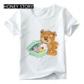 Summer Cute Cartoon Bear Numbers 1-9 Years Old Children's T-shirt Short-sleeved Round Neck T-shirt for Boys and Girls Tops Tee.