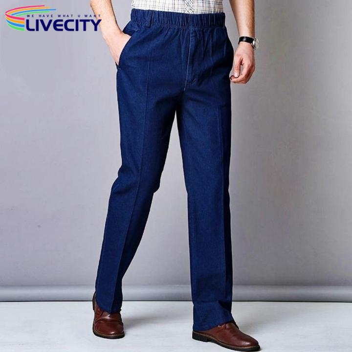 Men%20High-stretch%20Jeans%20Comfortable%20Slim%20Fit%20Men's%20Jeans%20with%20Elastic%20Waist%20Pockets%20Perfect%20for%20Mid-aged%20Fathers%20Ankle-length%20Casual%20Trousers%20Soft%20Men%20Jeans%20-%20Image%206