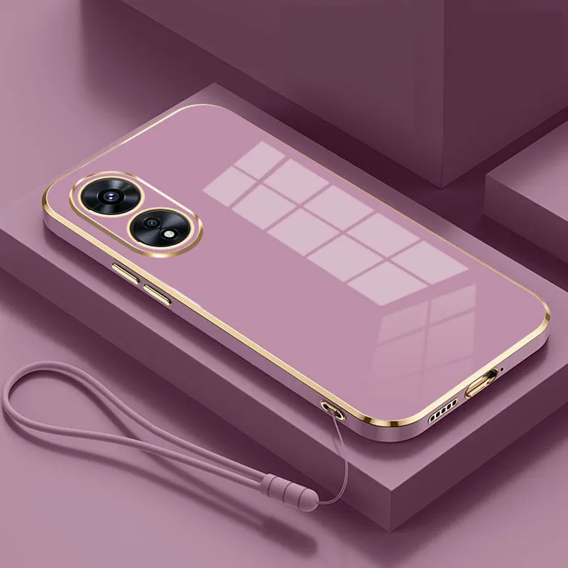 GOKEN Cover per Oppo A18 4G / Oppo A38 4G + 2 Vetro Temperato, Silicone TPU a Gradiente Colori Custodia, Soft Rubber Protettiva Case, Antiurto Antiscivolo Protezione Shell, Rosa/Verde