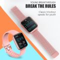Smart Watch For Women Blood Pressure Heart Rate Monitoring Pink Fitness Sports Smartwatch Smart Notification IP67 Waterproof. 