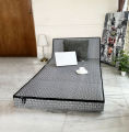 Relax Floor Mattress - GREY BLOCK PATTERN PREMIUM SLEEPING MAT (EXTRA THICK). 