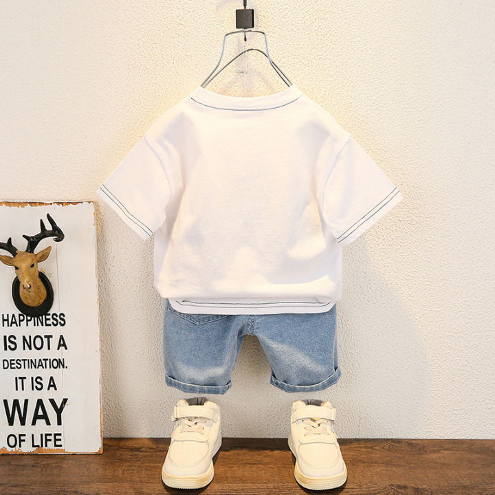 fashion%20child%20boys%20t%20shirt%20clothing%20suits%200-5%20years%20old%20baby%20Denim%20Shorts%20children's%20clothing%20summer%20-%20Image%203