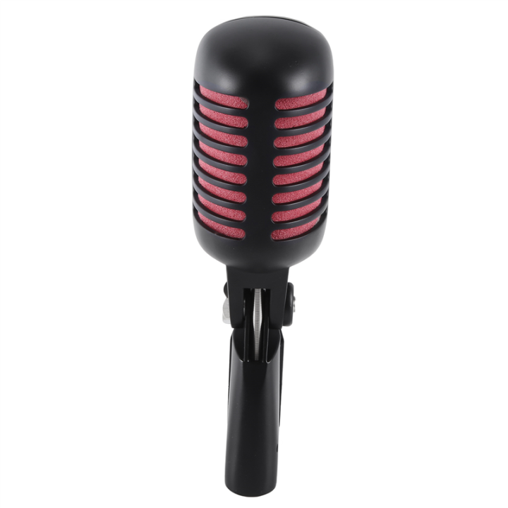 1%20PCS%20Professional%20Classic%20Retro%20Dynamic%20Vocal%20Microphone%20Black%20&%20Red%20Metal%20Swing%20Mic%20For%20Live%20Performance%20Karaoke%20-%20Image%203