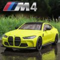Simulation 1:24 BMW M4 Sport Car Model Alloy Diecast Toy Vehicle Children Boy Gift Collection Miniature Voiture Home Decor. 