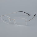 BCLEAR Titanium Alloy Rimless Glasses Frame Men Ultralight Prescription Myopia Optical Eyeglasses Male Frameless Eyewear 6 color. 