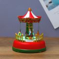Xmas Glowing Music Carousel Ferris Wheel Christmas Gifts Christmas Eve Gifts Christmas Ornaments Home Decoration Gifts B. 