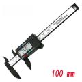 150mm 100mm Electronic Digital Caliper Carbon Fiber Dial Vernier Caliper Gauge Micrometer Measuring Tool Digital Ruler-100mm plastic. 