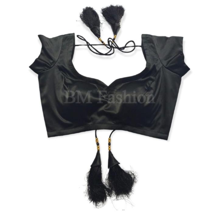 Princess Cut Backless Blouse For Women Black Color