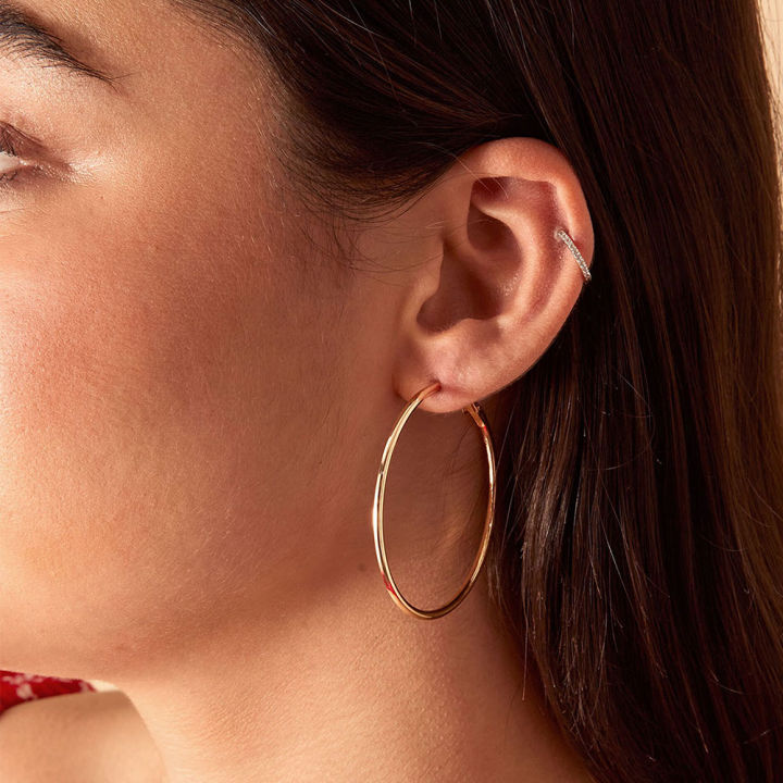 40 60 70 80mm Stainless Steel Exaggerate Large Big Smooth Circle