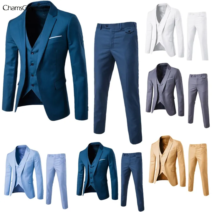 CHAMSGEND%20Groomsmen%20Male%20Three-piece%20Full%20Men's%20Suit%20Pant%20Sets%20Casual%20Wedding%20Party%20Nightclub%20Slim%20Fit%20Black%20Blazer%20For%20Men%20-%20Image%203