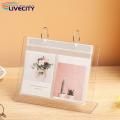 Double-sided Photo Display Stand Compact Acrylic Flip-up Mini Photo Album Showcase Memories with 34/68 Pockets Perfect Tabletop Picture Display Stand Photo Display Stand.