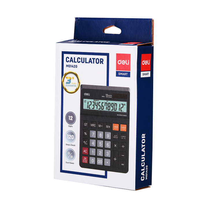 Deli%09EM01420%09Desk%20Calculator%20Plastic-12%20Digits%20-%20Image%202