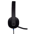 Logitech H540 Wired Headset, Stereo Headphone with Noise-Cancelling Microphone, USB, On-Ear Controls, Mute Indicator Light, PC/Mac/Laptop - Black. 