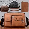 WEIXIER Cross Body Shoulder Bag ( Black- chocolate- Browen ). 