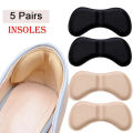 5 Pairs Heel Pads Shoe Inserts Self-Adhesive Heel Cushion Anti-Slip Heel Pads Shoe Insoles for Ladies Liners Heel Blister Protectors for Women Men. 