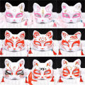 Japanese Anime Foxes Mask Japanese Cosplay Rave Anime Demon Slayer Half Face Cat Masks Festival Party Cosplay Props Face.