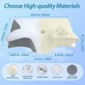 HOMCA Memory Foam Cervical Pillow, 2 in 1 Ergonomic Contour Orthopedic Pillow for Neck Pain, Contoured Support Pillows for Side Back Stomach Sleepers.