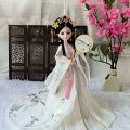 CUANFEN 1/6 BJD Chinese Ancient Doll Hanfu Clothes Trailing Skirt Headdress Fairy Princess Doll Chinese Drama Doll Toys for Girls. 