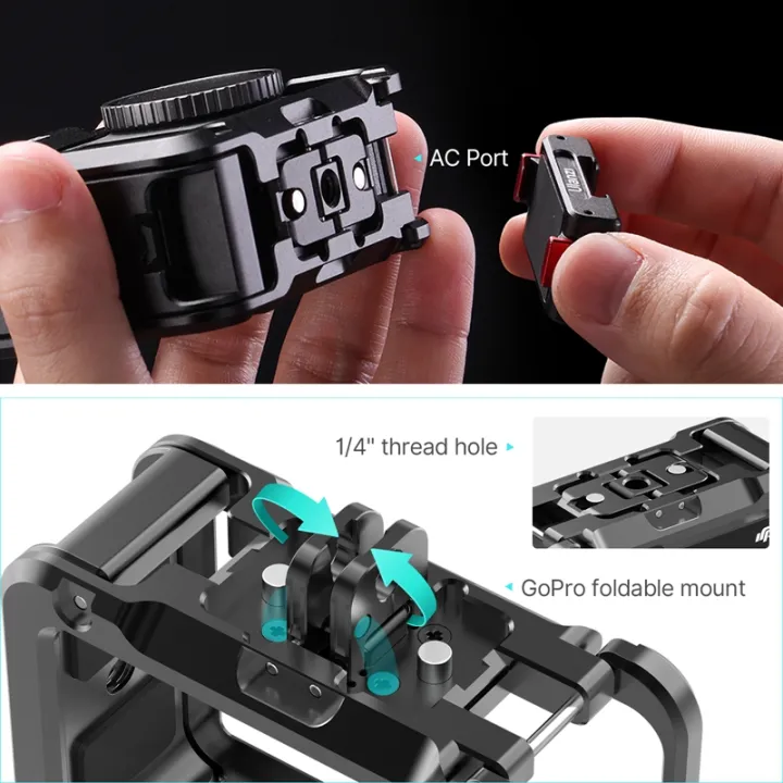 Ulanzi%20DJI%20OSMO%20ACTION%204%203%20Metal%20Cage%20Full%20Protective%20Frame%20Case%20Quick%20Release%20with%20Cold%20Shoe%201/4''%20Hole%20GoPro%20Foldable%20Mount%20-%20Image%204