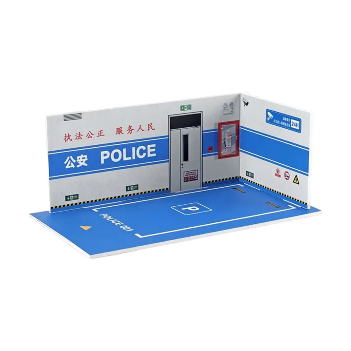 1/24 Car Garage Diorama Model, Models Miniatures Garage Collection, Layout Vehicle Model. Parking Car Display for Sand Table Home Scenery Decor