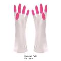 1 Pair Cleaning Gloves Non-Slip Waterproof PVC White Long Sleeve Dishwashing Rubber Gloves Kitchen Supplies Kitchen Clean Tool. 
