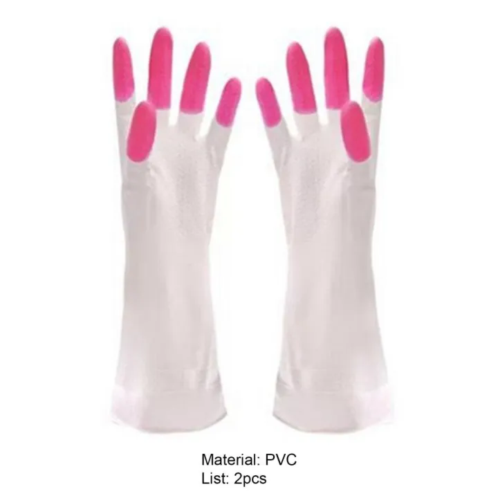 1%20Pair%20Cleaning%20Gloves%20Non-Slip%20Waterproof%20PVC%20White%20Long%20Sleeve%20Dishwashing%20Rubber%20Gloves%20Kitchen%20Supplies%20Kitchen%20Clean%20Tool%20-%20Image%207