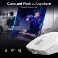Delux M800 PRO PAW3370 White Wireless Gaming Mouse Wired Programmable Ergonomic Mice Type C Rechargeable For Windows Mac.
