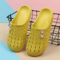 Home Slippers Women's Summer Indoor Non-Slip Silent Home Thick-Soled Couple Bathroom Bath Men's Soft-Soled Sandals.